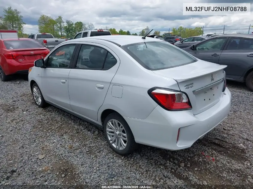 2022 Mitsubishi Mirage G4 Black Edition/Es/Le VIN: ML32FUFJ2NHF08788 Lot: 42186604