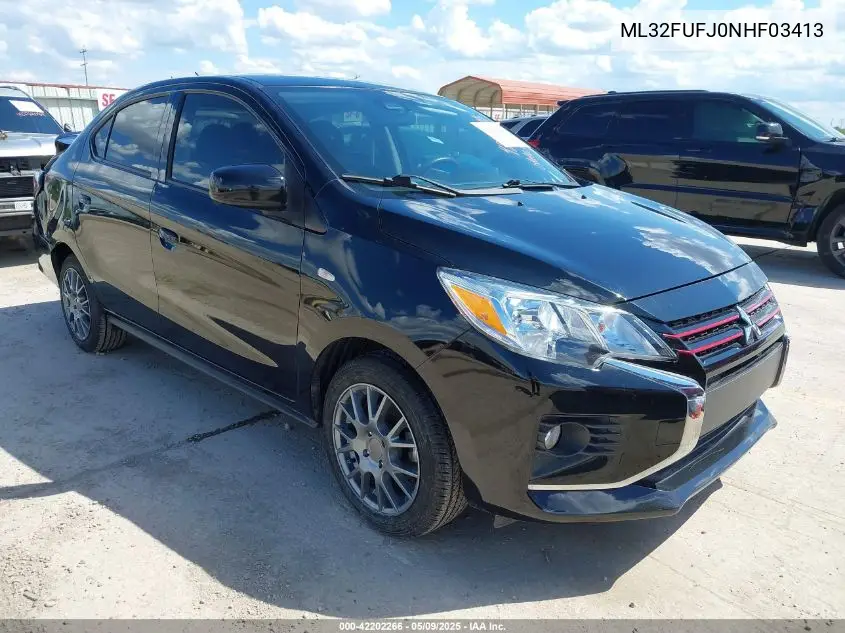 2022 Mitsubishi Mirage G4 Black Edition/Es/Le VIN: ML32FUFJ0NHF03413 Lot: 42202266