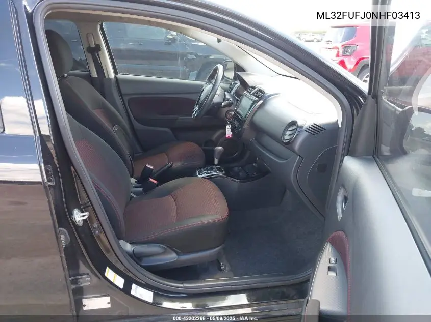 2022 Mitsubishi Mirage G4 Black Edition/Es/Le VIN: ML32FUFJ0NHF03413 Lot: 42202266