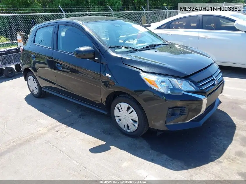 2022 Mitsubishi Mirage Es/Le VIN: ML32AUHJ1NH003382 Lot: 42223150