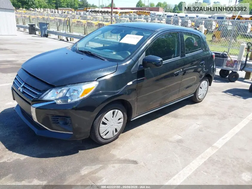2022 Mitsubishi Mirage Es/Le VIN: ML32AUHJ1NH003382 Lot: 42223150