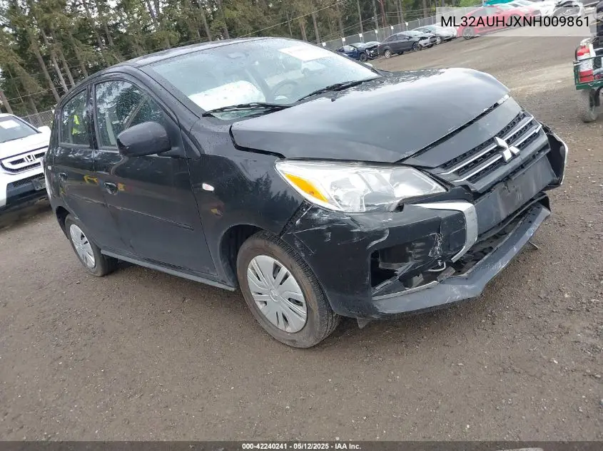 2022 Mitsubishi Mirage Es/Le VIN: ML32AUHJXNH009861 Lot: 42240241