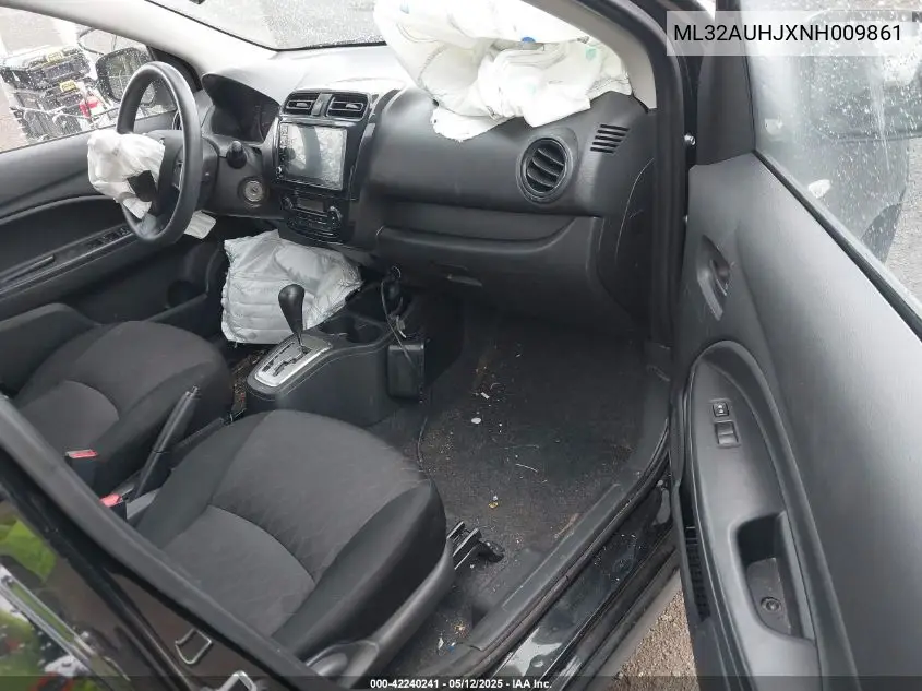 2022 Mitsubishi Mirage Es/Le VIN: ML32AUHJXNH009861 Lot: 42240241
