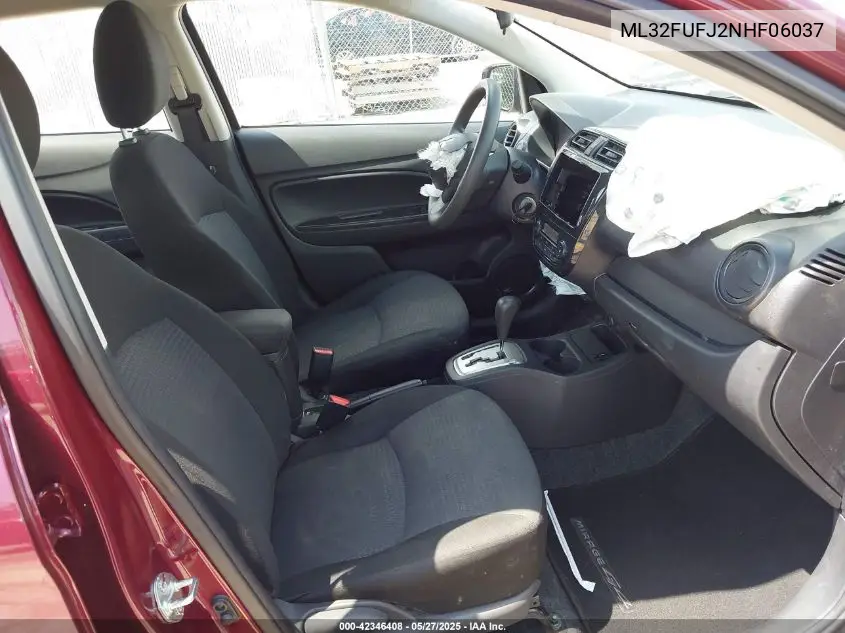 2022 Mitsubishi Mirage G4 Black Edition/Es/Le VIN: ML32FUFJ2NHF06037 Lot: 42346408