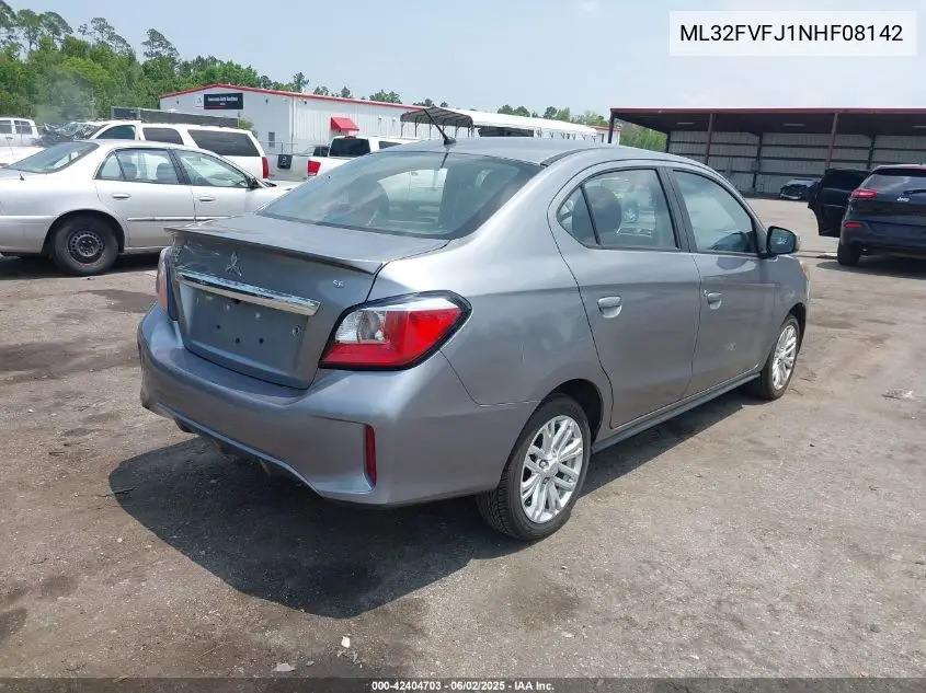 2022 Mitsubishi Mirage G4 Se VIN: ML32FVFJ1NHF08142 Lot: 42404703