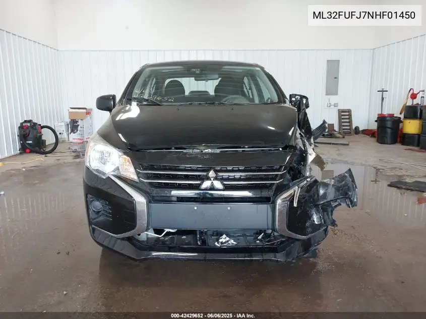 2022 Mitsubishi Mirage G4 Es VIN: ML32FUFJ7NHF01450 Lot: 42429652