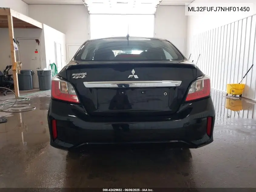 2022 Mitsubishi Mirage G4 Es VIN: ML32FUFJ7NHF01450 Lot: 42429652