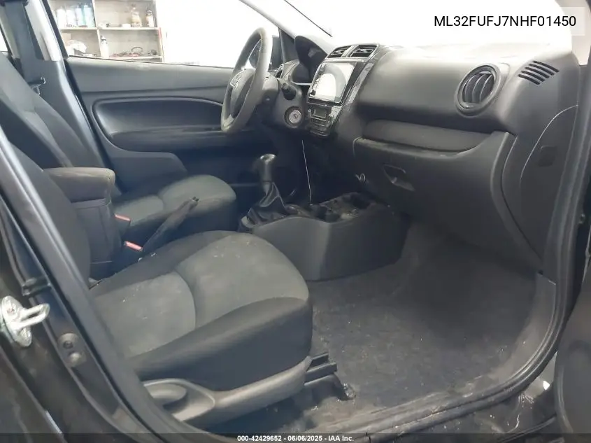 2022 Mitsubishi Mirage G4 Es VIN: ML32FUFJ7NHF01450 Lot: 42429652