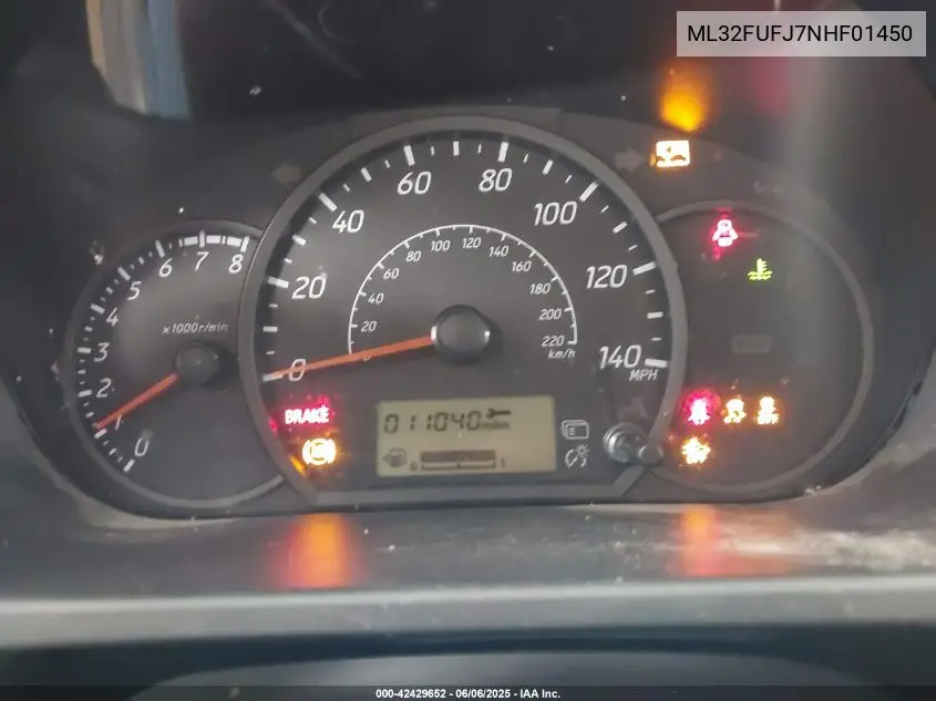 2022 Mitsubishi Mirage G4 Es VIN: ML32FUFJ7NHF01450 Lot: 42429652