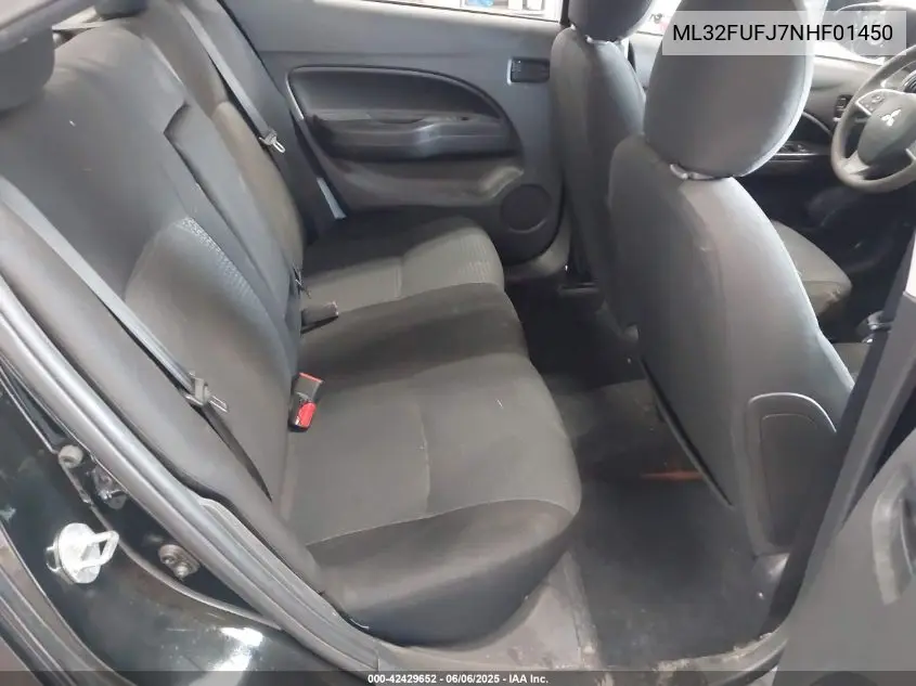 2022 Mitsubishi Mirage G4 Es VIN: ML32FUFJ7NHF01450 Lot: 42429652