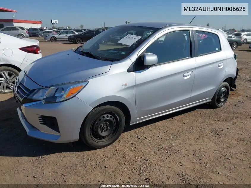 2022 Mitsubishi Mirage Es/Le VIN: ML32AUHJ0NH006628 Lot: 42433295