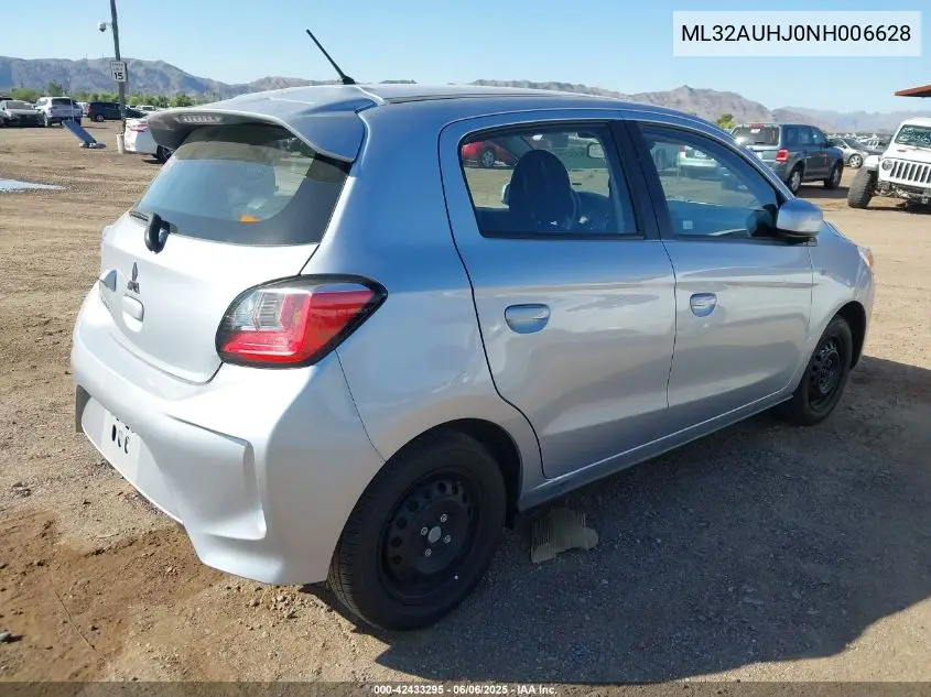 2022 Mitsubishi Mirage Es/Le VIN: ML32AUHJ0NH006628 Lot: 42433295