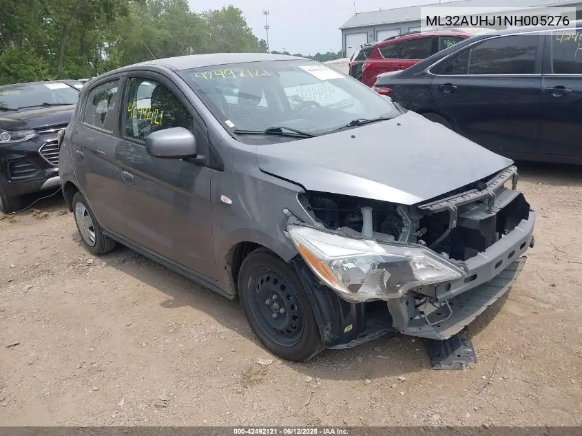 2022 Mitsubishi Mirage Es/Le VIN: ML32AUHJ1NH005276 Lot: 42492121