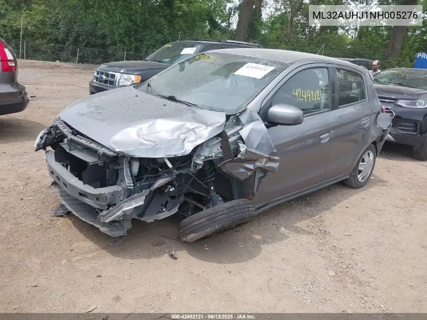 2022 Mitsubishi Mirage Es/Le VIN: ML32AUHJ1NH005276 Lot: 42492121
