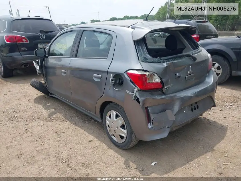 2022 Mitsubishi Mirage Es/Le VIN: ML32AUHJ1NH005276 Lot: 42492121