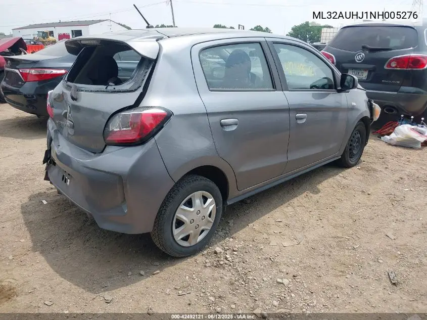 2022 Mitsubishi Mirage Es/Le VIN: ML32AUHJ1NH005276 Lot: 42492121