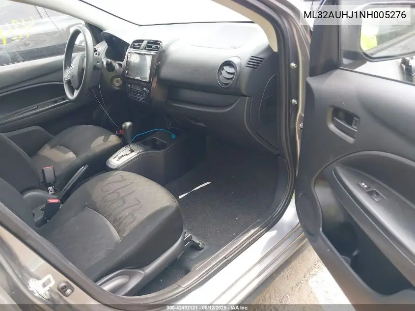 2022 Mitsubishi Mirage Es/Le VIN: ML32AUHJ1NH005276 Lot: 42492121