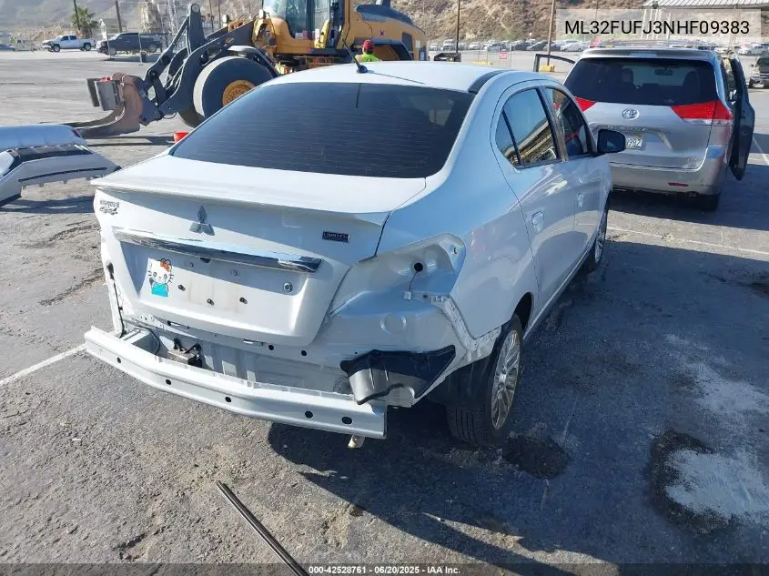 2022 Mitsubishi Mirage G4 Black Edition/Es/Le VIN: ML32FUFJ3NHF09383 Lot: 42528761
