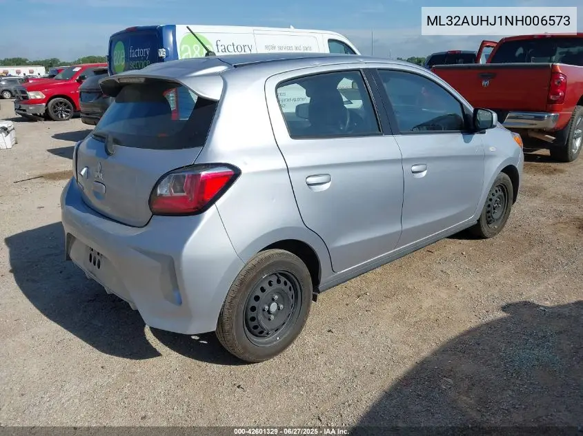 2022 Mitsubishi Mirage Es/Le VIN: ML32AUHJ1NH006573 Lot: 42601329
