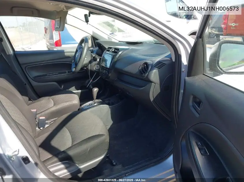 2022 Mitsubishi Mirage Es/Le VIN: ML32AUHJ1NH006573 Lot: 42601329