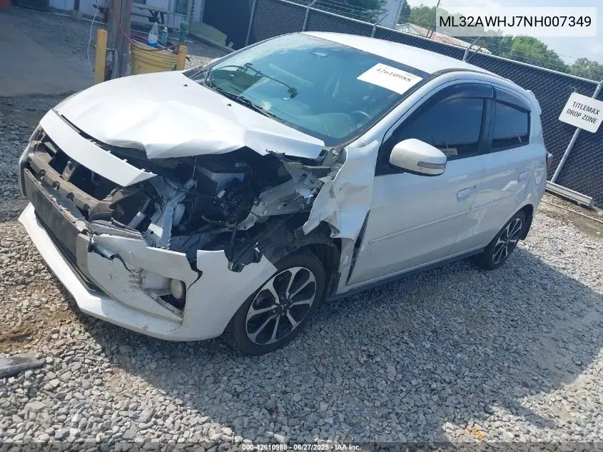2022 Mitsubishi Mirage Se VIN: ML32AWHJ7NH007349 Lot: 42610988