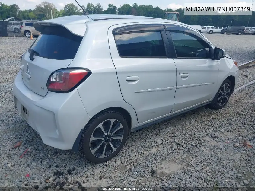 2022 Mitsubishi Mirage Se VIN: ML32AWHJ7NH007349 Lot: 42610988
