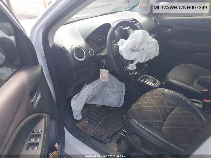 2022 Mitsubishi Mirage Se VIN: ML32AWHJ7NH007349 Lot: 42610988