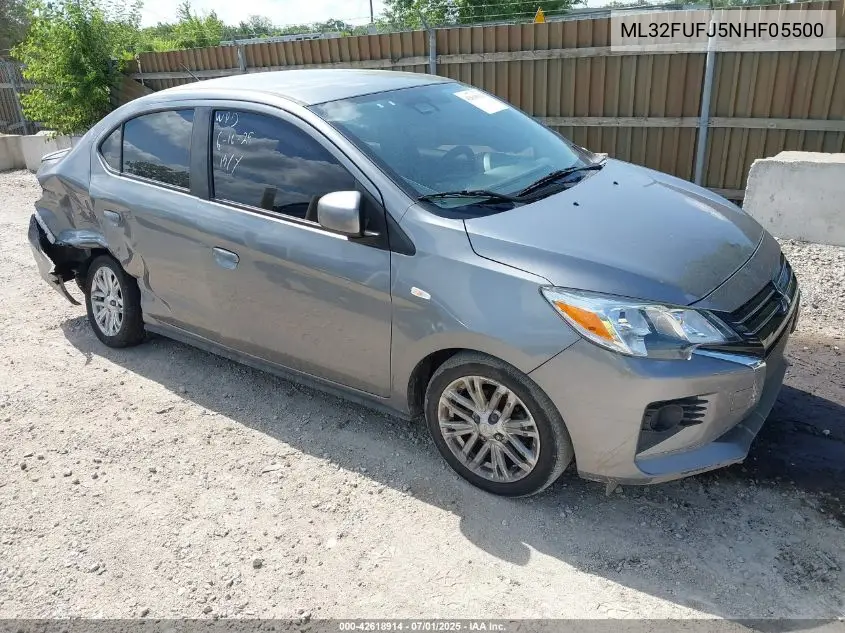 2022 Mitsubishi Mirage G4 Black Edition/Es/Le VIN: ML32FUFJ5NHF05500 Lot: 42618914