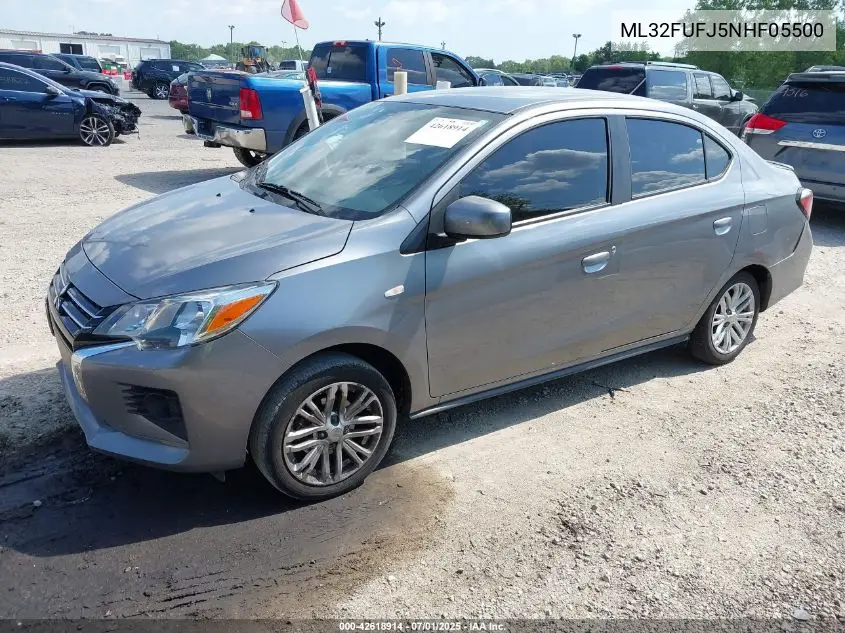 2022 Mitsubishi Mirage G4 Black Edition/Es/Le VIN: ML32FUFJ5NHF05500 Lot: 42618914