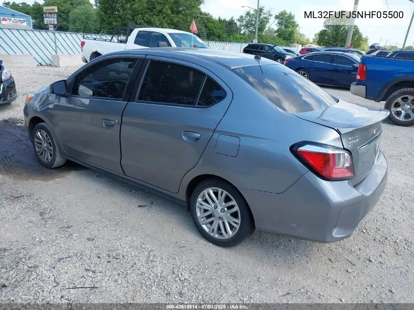 2022 Mitsubishi Mirage G4 Black Edition/Es/Le VIN: ML32FUFJ5NHF05500 Lot: 42618914