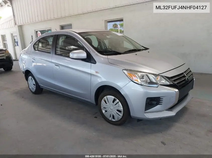 2022 Mitsubishi Mirage G4 Es VIN: ML32FUFJ4NHF04127 Lot: 42619100