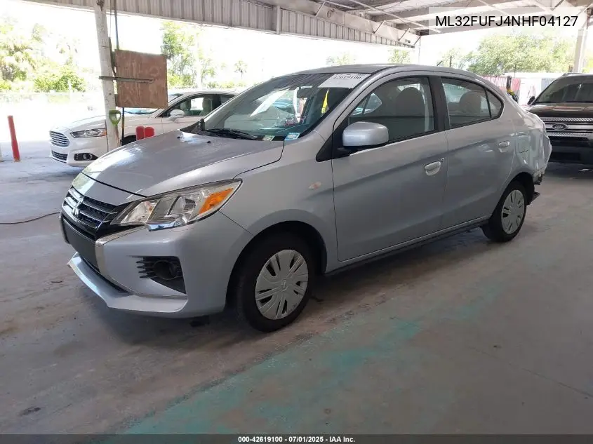 2022 Mitsubishi Mirage G4 Es VIN: ML32FUFJ4NHF04127 Lot: 42619100
