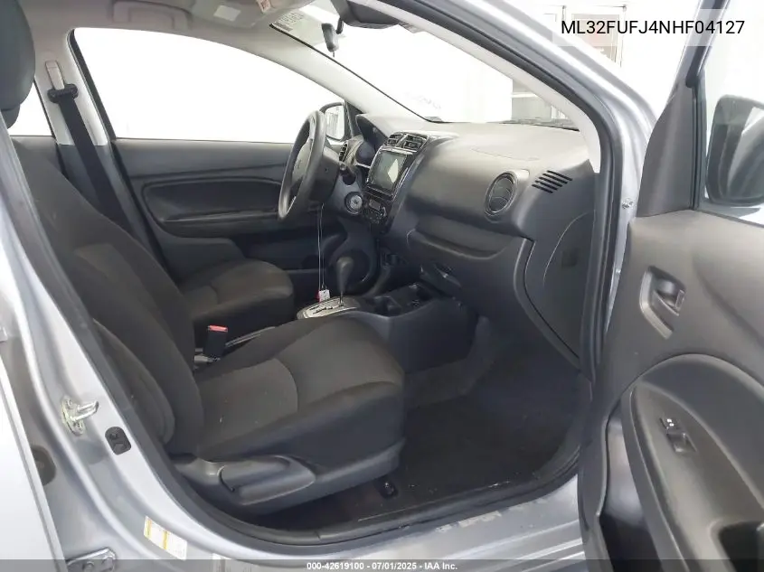 2022 Mitsubishi Mirage G4 Es VIN: ML32FUFJ4NHF04127 Lot: 42619100
