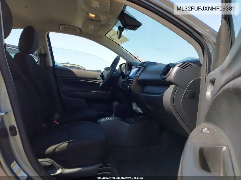 2022 Mitsubishi Mirage G4 Black Edition/Es/Le VIN: ML32FUFJXNHF09381 Lot: 42646750