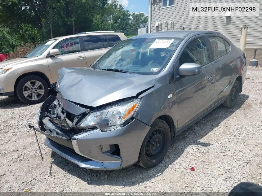 2022 Mitsubishi Mirage G4 Es VIN: ML32FUFJXNHF02298 Lot: 42652738
