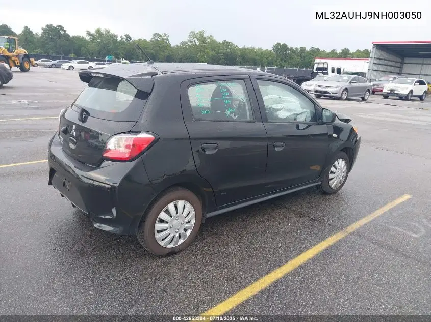 2022 Mitsubishi Mirage Es/Le VIN: ML32AUHJ9NH003050 Lot: 42653204