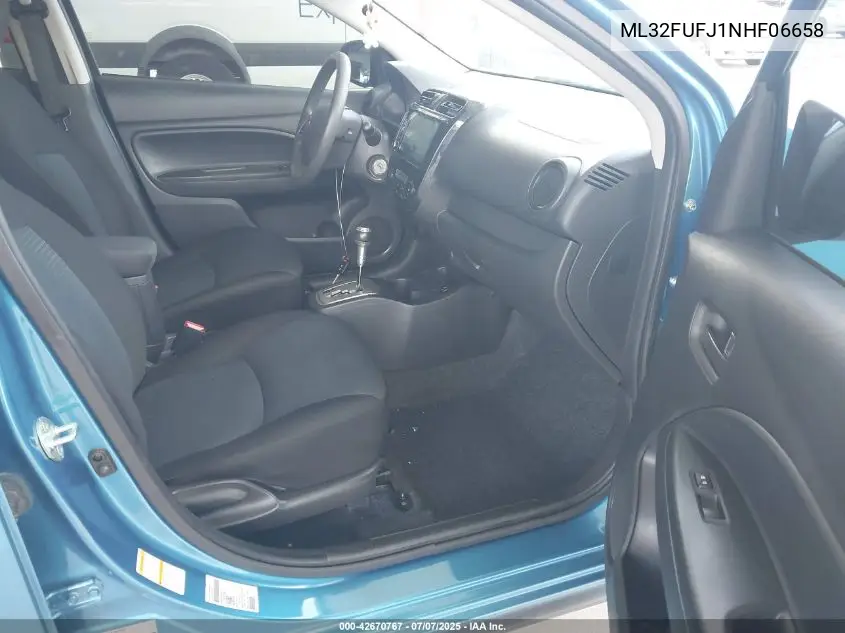 2022 Mitsubishi Mirage G4 Le VIN: ML32FUFJ1NHF06658 Lot: 42670767