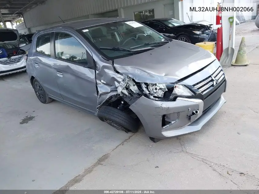 2022 Mitsubishi Mirage Es VIN: ML32AUHJ8NH002066 Lot: 42720106