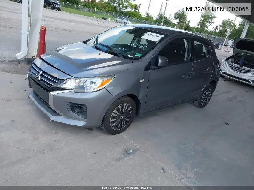 2022 Mitsubishi Mirage Es VIN: ML32AUHJ8NH002066 Lot: 42720106