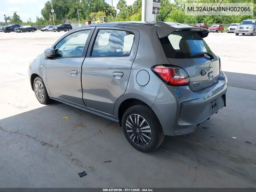 2022 Mitsubishi Mirage Es VIN: ML32AUHJ8NH002066 Lot: 42720106
