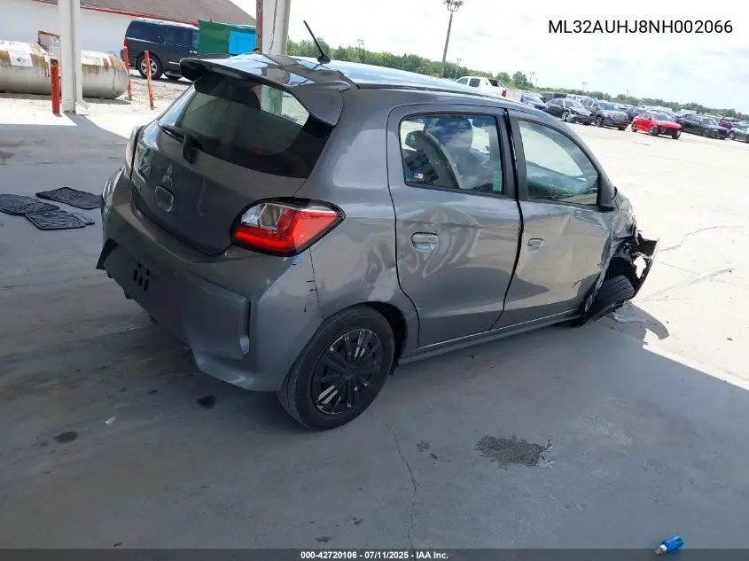 2022 Mitsubishi Mirage Es VIN: ML32AUHJ8NH002066 Lot: 42720106