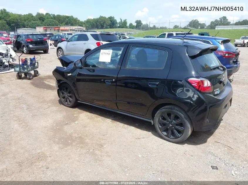 2022 Mitsubishi Mirage Black Edition/Se VIN: ML32AWHJ7NH005410 Lot: 42791968