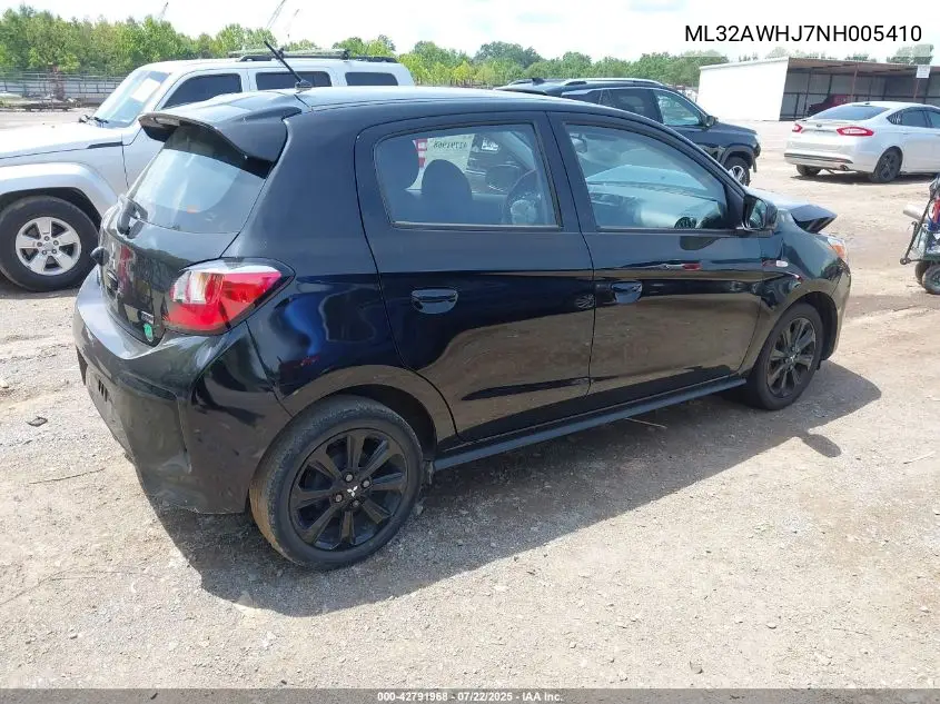 2022 Mitsubishi Mirage Black Edition/Se VIN: ML32AWHJ7NH005410 Lot: 42791968