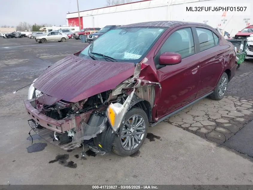 2023 Mitsubishi Mirage G4 Black Edition/Es/Le VIN: ML32FUFJ6PHF01507 Lot: 41723827
