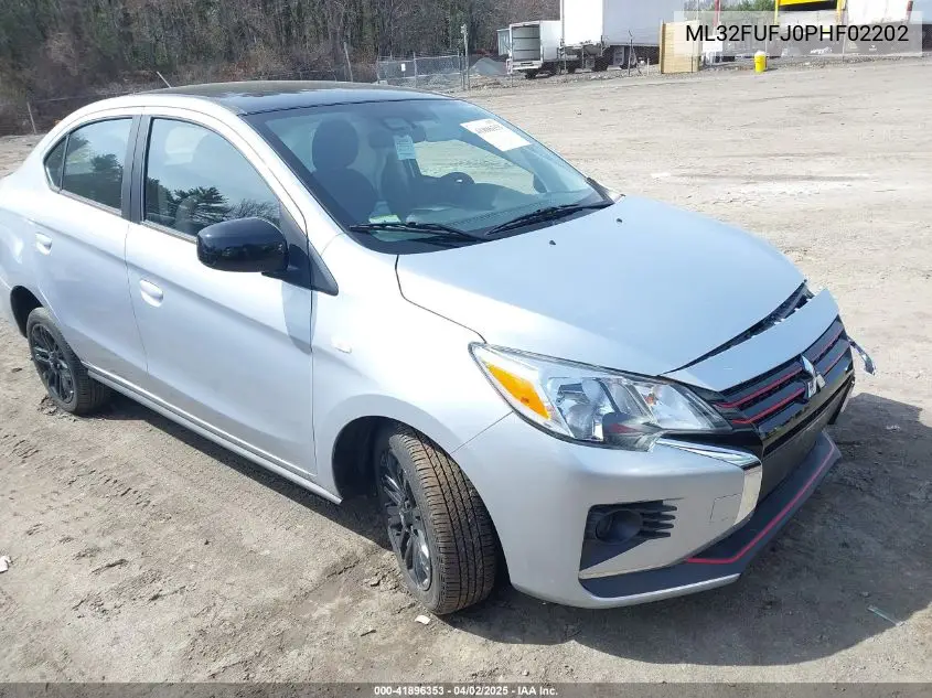 2023 Mitsubishi Mirage G4 Black Edition VIN: ML32FUFJ0PHF02202 Lot: 41896353