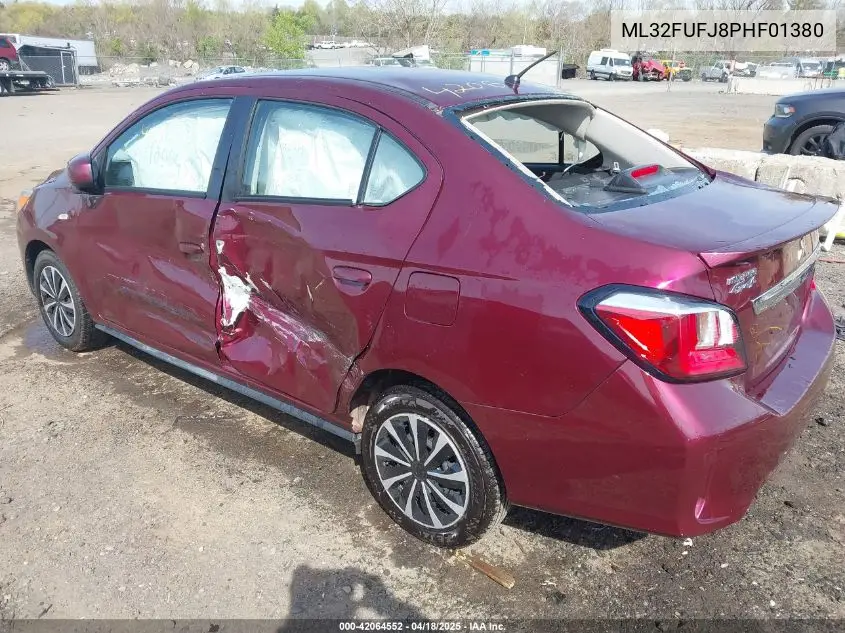 2023 Mitsubishi Mirage G4 Black Edition/Es/Le VIN: ML32FUFJ8PHF01380 Lot: 42064552