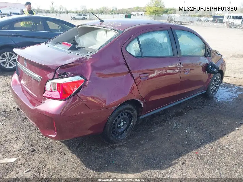 2023 Mitsubishi Mirage G4 Black Edition/Es/Le VIN: ML32FUFJ8PHF01380 Lot: 42064552