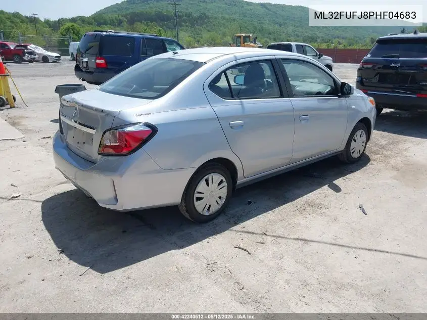 2023 Mitsubishi Mirage G4 Black Edition/Es/Le VIN: ML32FUFJ8PHF04683 Lot: 42240513