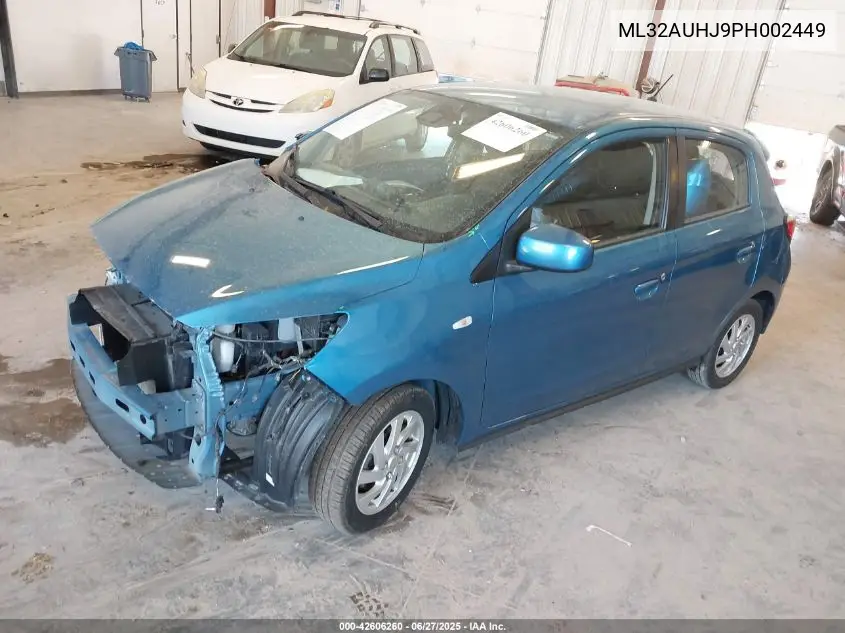 2023 Mitsubishi Mirage Es/Le VIN: ML32AUHJ9PH002449 Lot: 42606260