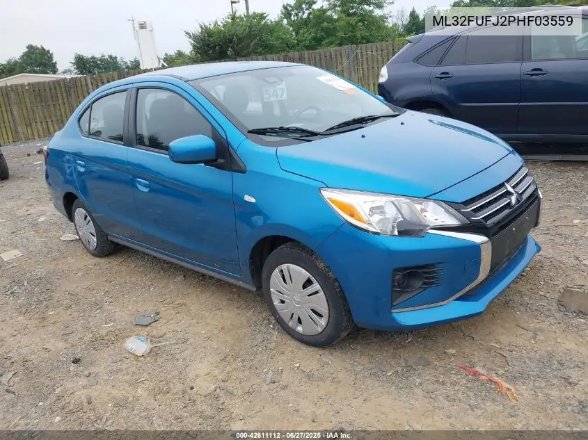 2023 Mitsubishi Mirage G4 Black Edition/Es/Le VIN: ML32FUFJ2PHF03559 Lot: 42611112